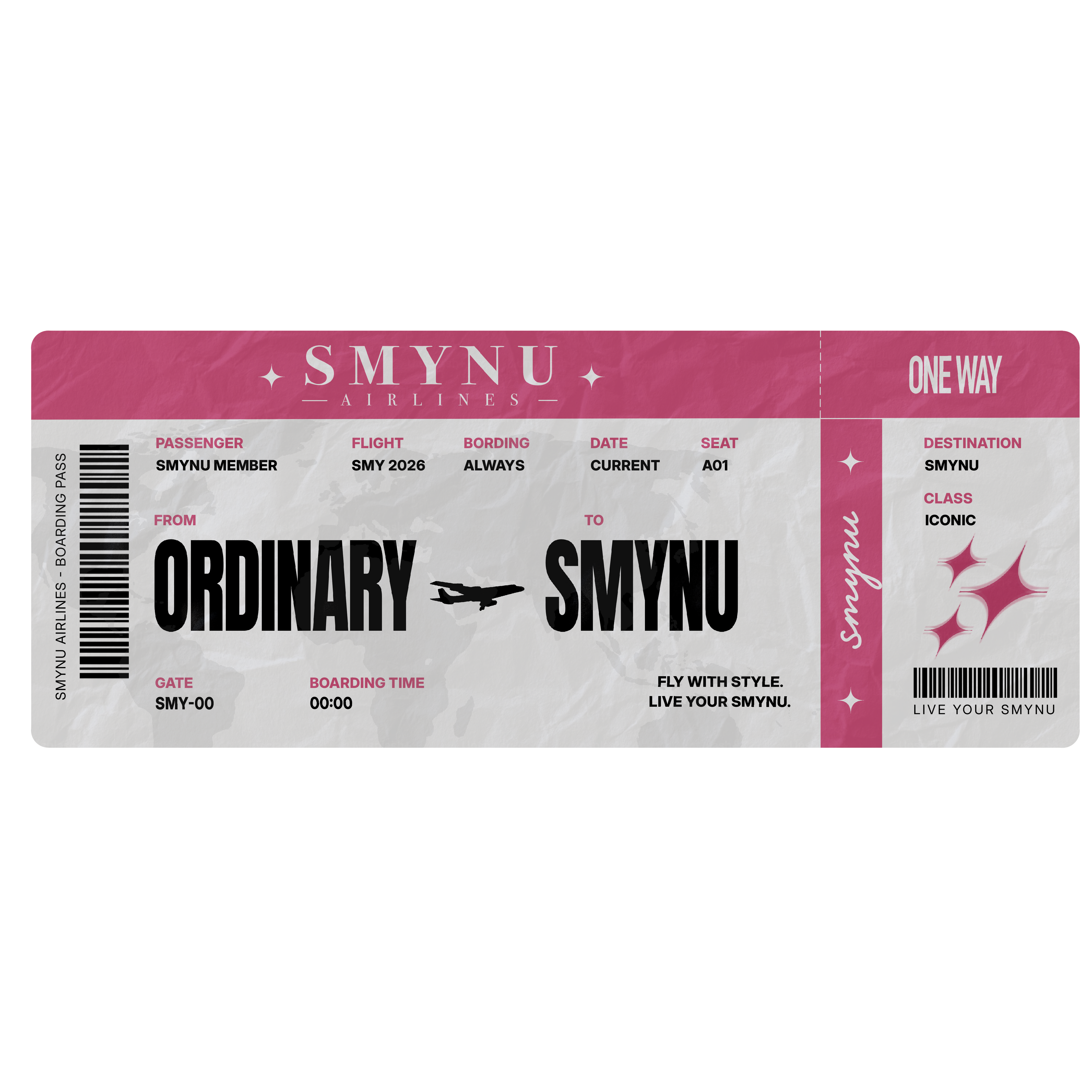 SMYNU AIRLINES – Shirt • Schwarz