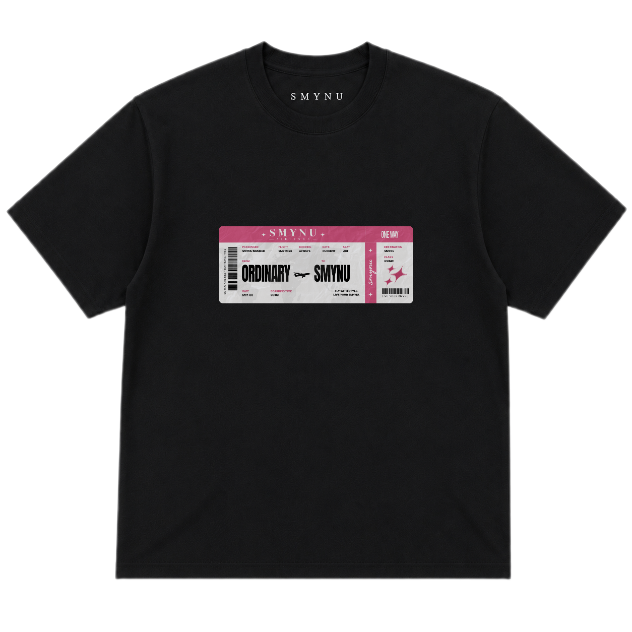 SMYNU AIRLINES – Shirt • Schwarz