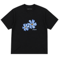 Eisblau Bloom – Shirt • Schwarz